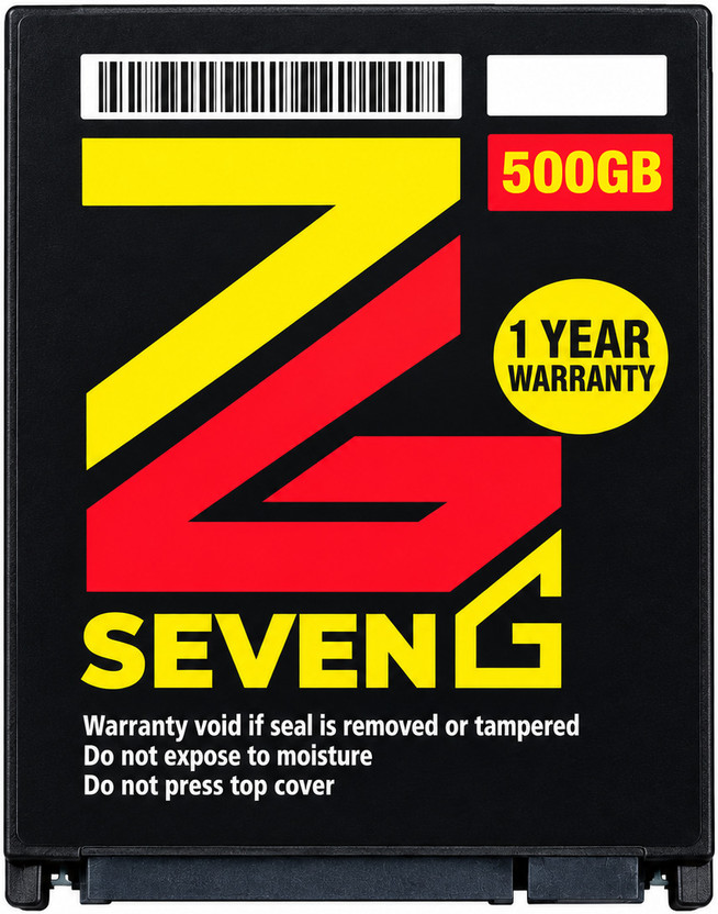 Seven G Black2.5 500 GB Desktop, Laptop, Network Attached Storage, Surveillance Systems Black SATA III Internal Hard Disk Drive (HDD) (7G5002.5)(Interface: SATA III, Form Factor: 2.5 Inch)