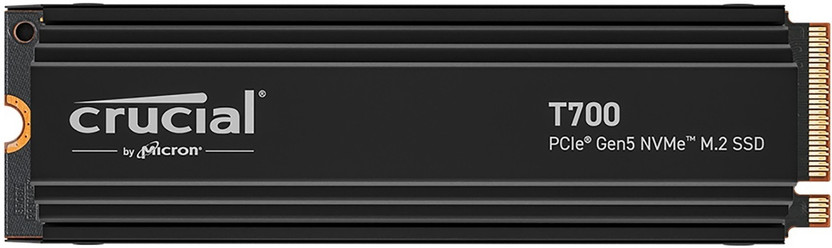 Crucial T700 1 TB Desktop, Laptop Black PCIe NVMe Internal Solid State Drive (SSD) (CT1000T700SSD5)(Interface: PCIe NVMe, Form Factor: M.2)