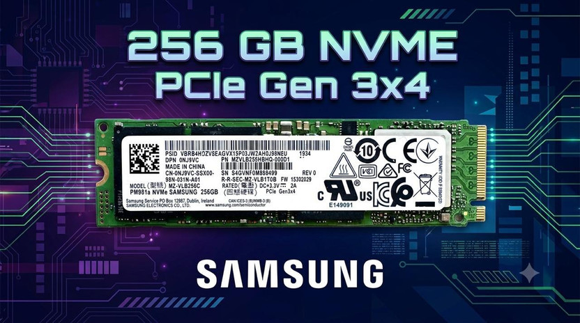 Samsung Gen 3x4 PULLED 256 GB All in One PC's, Desktop, Laptop Green PCIe NVMe Internal Solid State Drive (SSD) (PM981a)(Interface: PCIe NVMe, Form Factor: M.2)