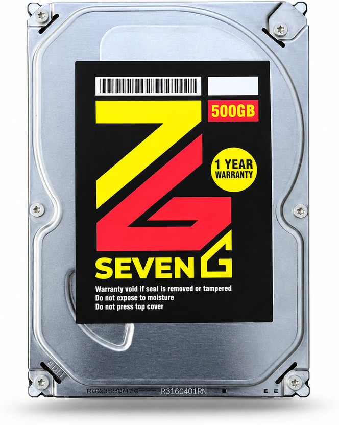 Seven G 3.5 500 GB All in One PC's, Desktop, Network Attached Storage, Servers, Surveillance Systems Black SATA III Internal Hard Disk Drive (HDD) (7G5003.5)(Interface: SATA III, Form Factor: 3.5 inch)