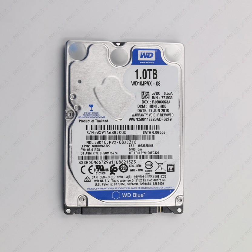 Invexastore Invexastore Blue 1 TB All in One PC's, Desktop, Laptop, Network Attached Storage, Surveillance Systems Blue SATA Internal Hard Disk Drive (HDD) (WD10JPVX-08)(Interface: SATA, Form Factor: 2.5 Inch) - Flipkart Deal