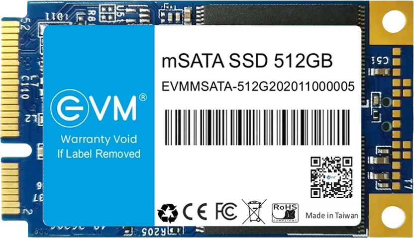 EVM MSATA 512 GB All in One PC's, Desktop, Laptop Black mSATA Internal Solid State Drive (SSD) (EVMMS/512GB)(Interface: mSATA)