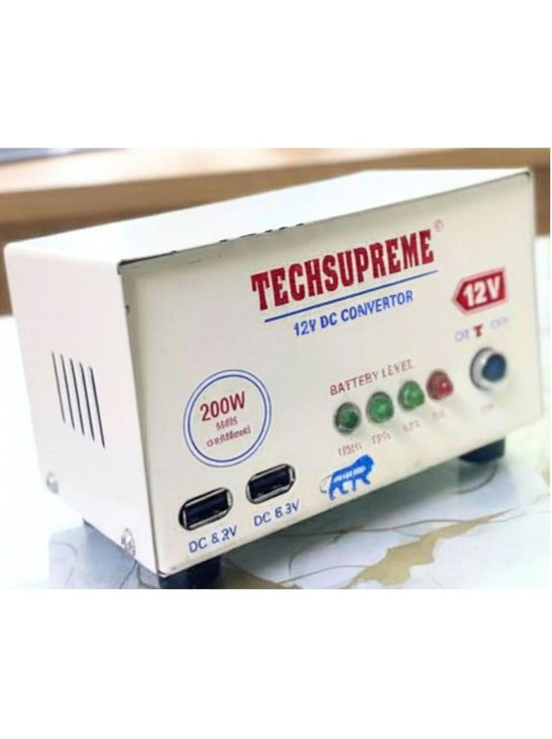 TechSupreme Mini inverter 12 volt 200 Watt DC to AC Converter B6 Square Wave Inverter(500 VA)