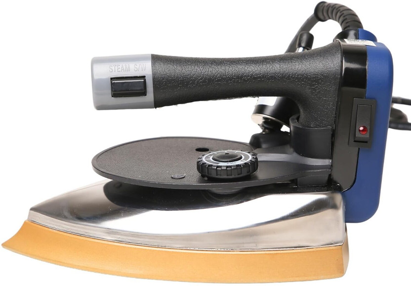 Gemsy Silver star steam iron with shoe, weight machine electric press 1800 W Steam Iron(Golden, Black)