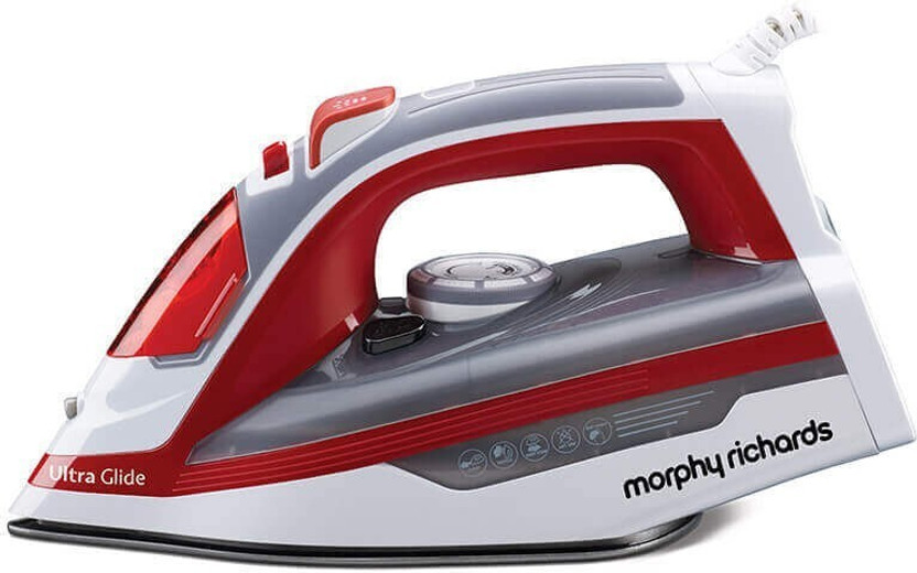 Morphy Richards Ultra Glide 1600-Watt Steam Iron 1600 W Steam Iron(White/Red)