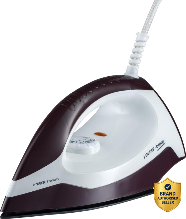 Voltas Voltas Beko by Tata I1000VD-BGWH 1000 W Dry Iron(Burgundy & White) - Flipkart Deal