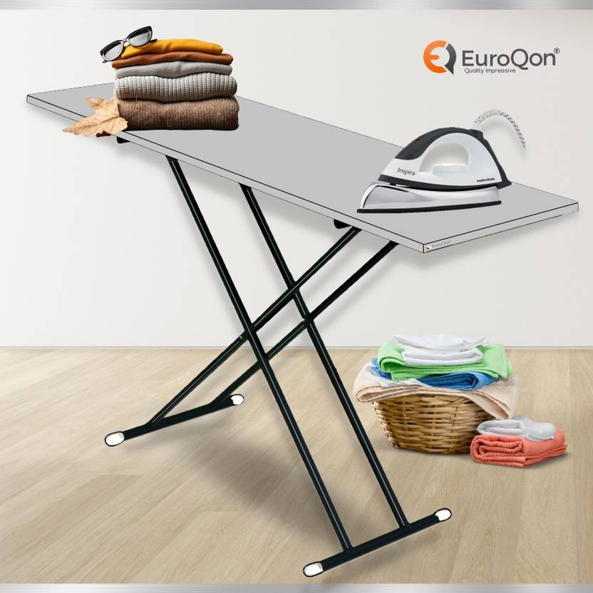 EuroQon Foldable Smart Dual Height Adjustable Space Saver Ironing Board