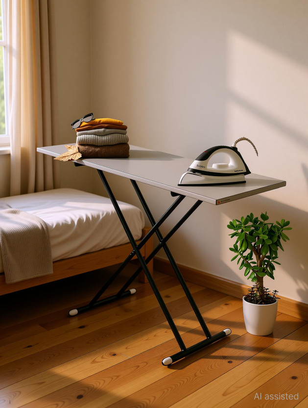 EuroQon Foldable Smart Dual Height Adjustable Space Saver Ironing Board
