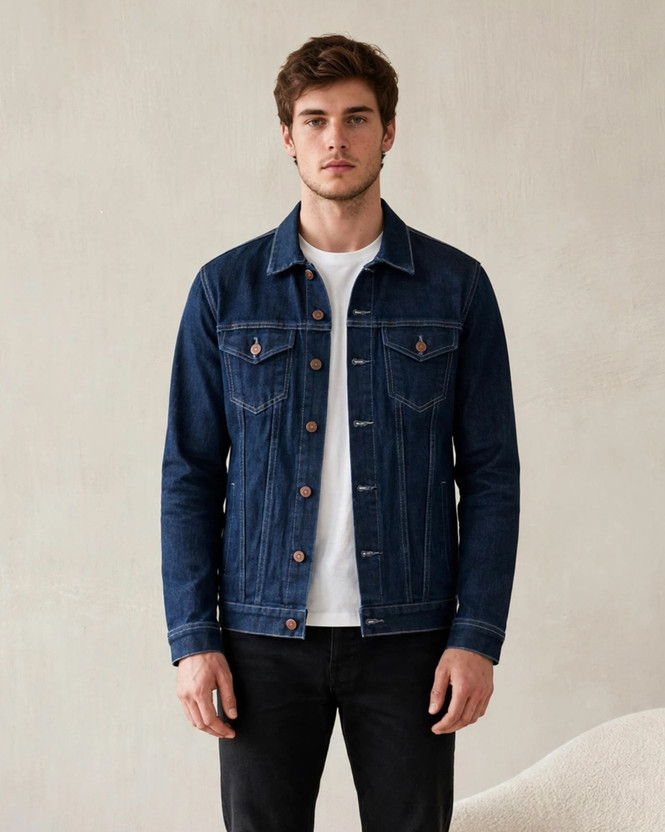 GLOBAL GLOBAL NOMAD Full Sleeve Solid Men Denim Jacket - Flipkart Deal
