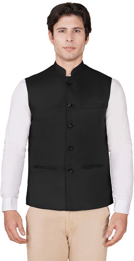 Vastraa Vastraa Fusion Sleeveless Solid Men Jacket - Flipkart Deal