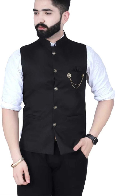 AGGARMENTS AGGARMENTS Sleeveless Self Design Men Jacket - Flipkart Deal