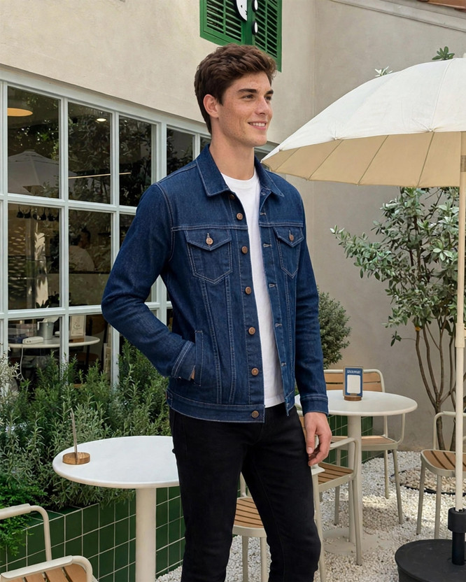 GLOBAL GLOBAL NOMAD Full Sleeve Solid Men Denim Jacket - Flipkart Deal