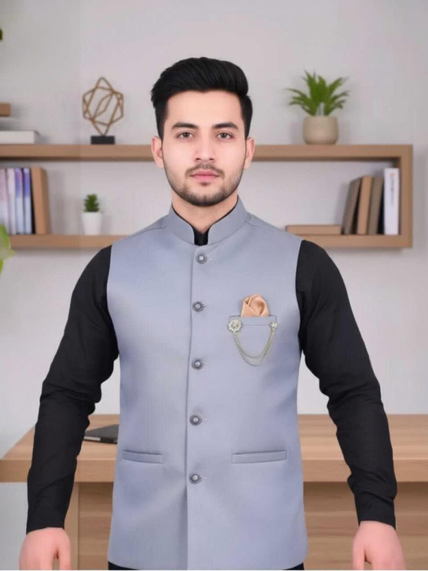 maksud enterprise Sleeveless Solid Men Jacket