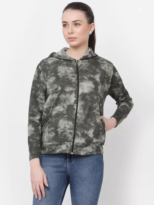 UZARUS 3/4th Sleeve Dyed/Ombre Women Jacket