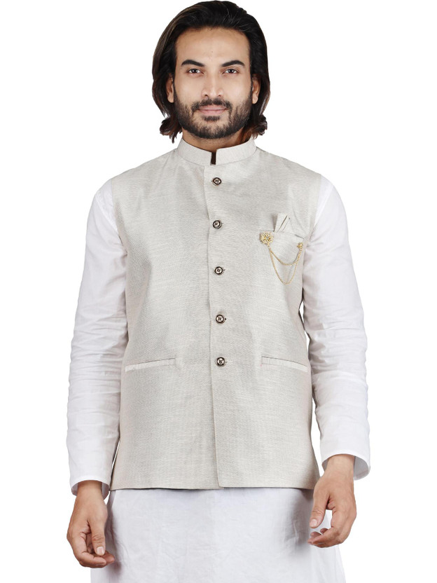 maksud enterprise Sleeveless Self Design Men Jacket