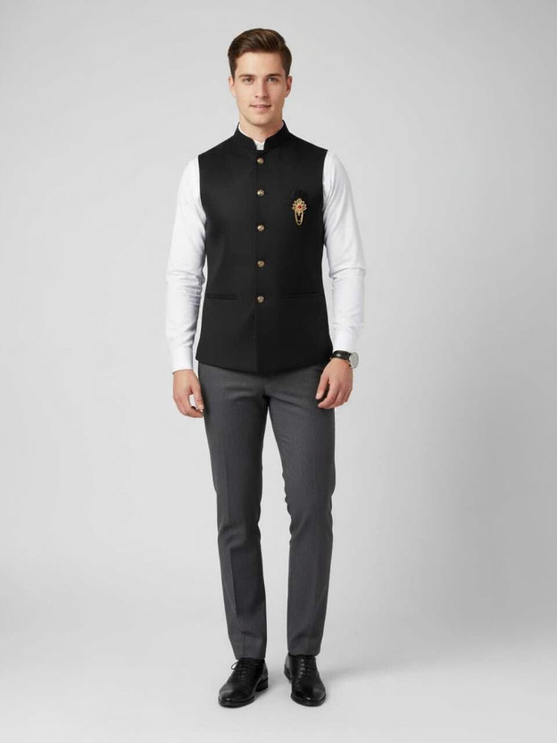 maksud enterprise Sleeveless Solid Men Jacket