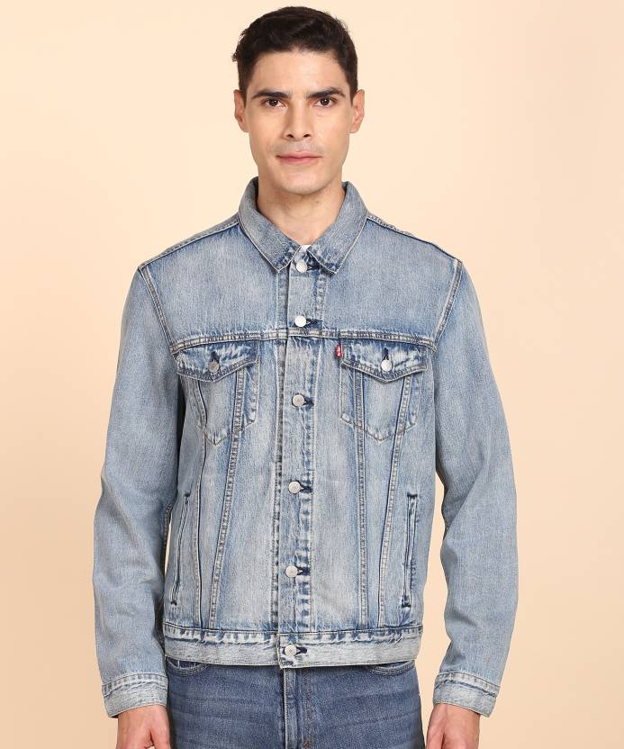 LEVI'S Full Sleeve Washed Men Denim Jacket - Buy LEVI'S Full Sleeve Washed  Men Denim Jacket Online at Best Prices in India 