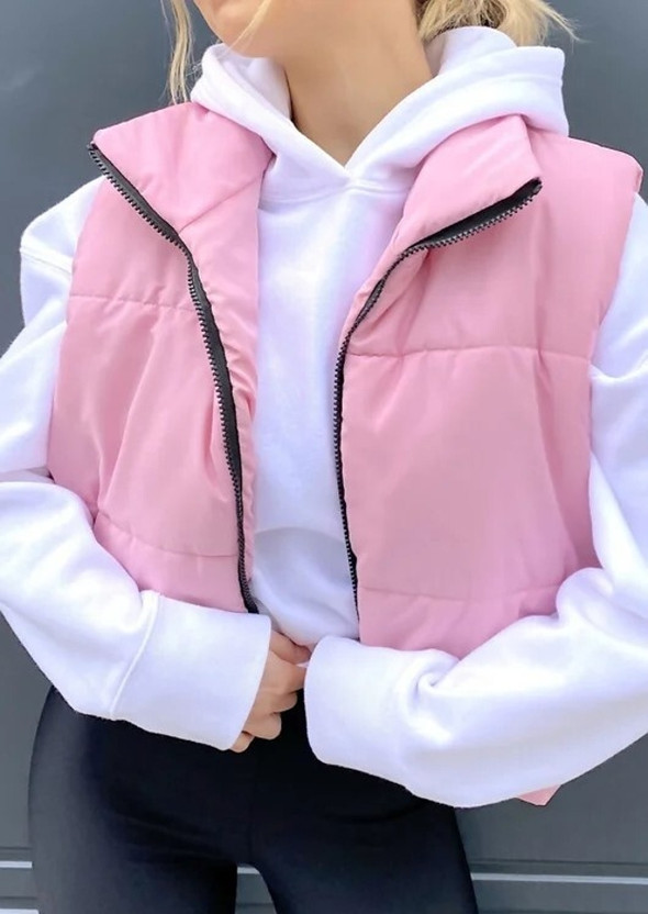 Eastern Uniforms Sleeveless Self Design Women Jacket