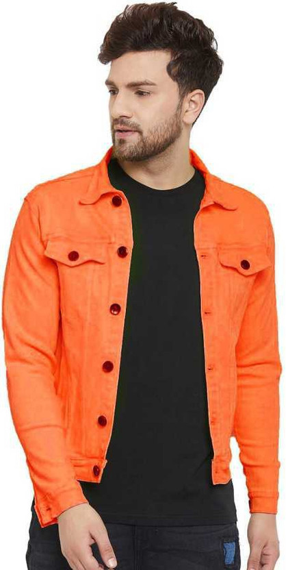 Full Sleeve Solid Men Denim Jacket 