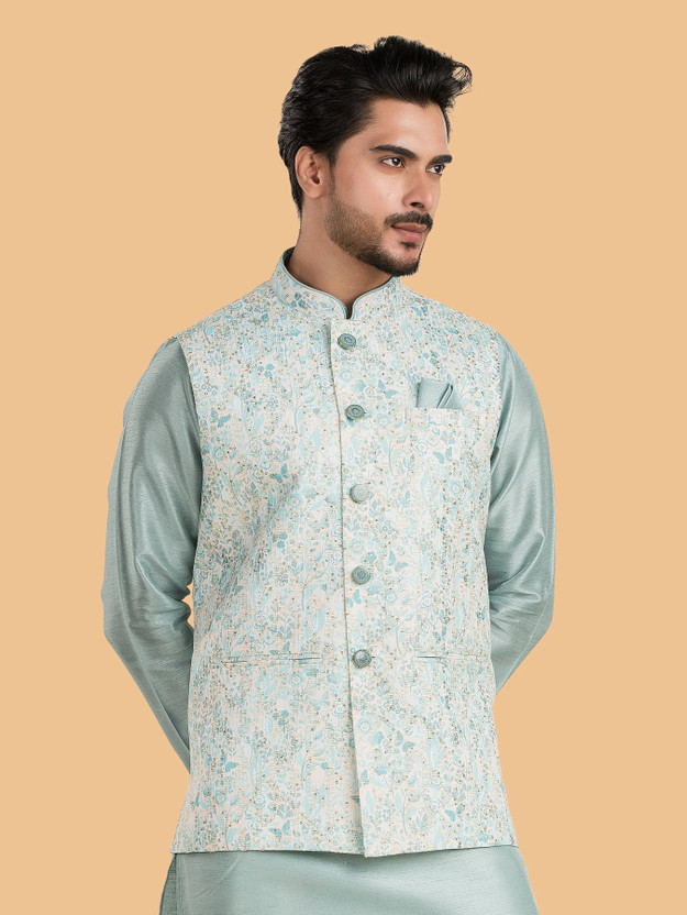 TRENDS TRENDS OF ETHNIC Sleeveless Geometric Print Men Jacket - Flipkart Deal