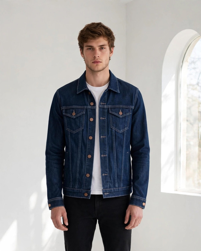 GLOBAL GLOBAL NOMAD Full Sleeve Solid Men Denim Jacket - Flipkart Deal