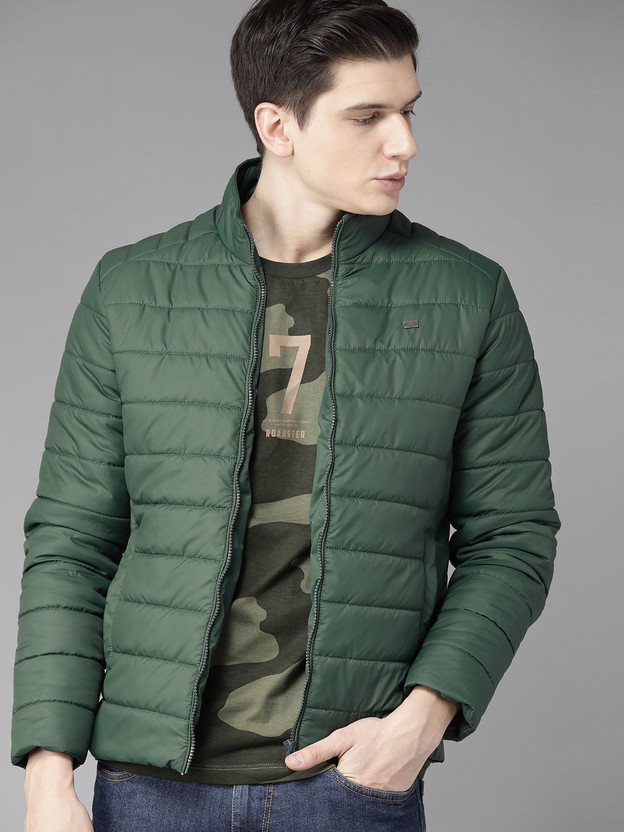 Roadster Full Sleeve Solid Men Padded  Jacket