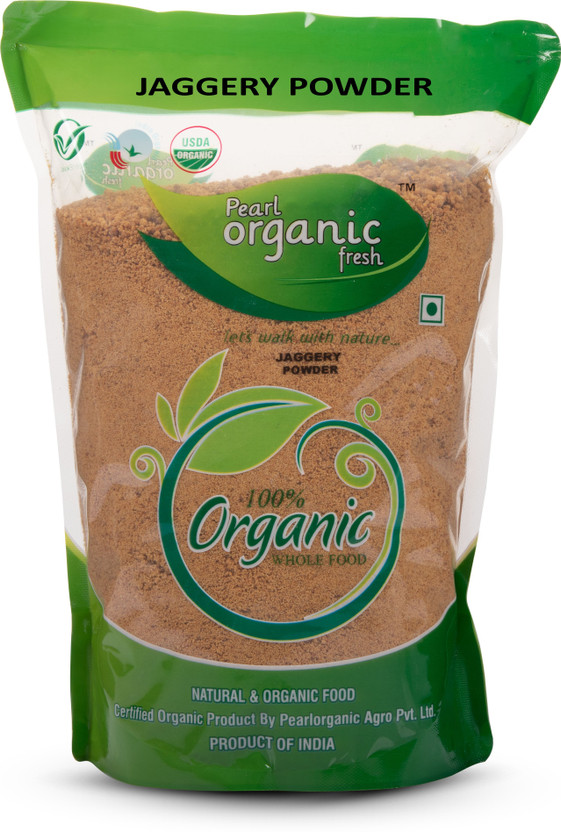 Pearl Organic Fresh Organic Jaggery Powder | Natural Sweetener | Chemical Free Gur Powder Jaggery(1 kg)