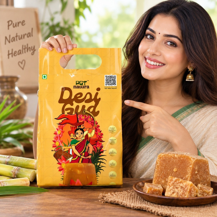 pgt pgt NATURA DESI GUD NATURAL JAGGERY BLOCK FOR DAILY USE Block Jaggery(950 g) - Flipkart Deal