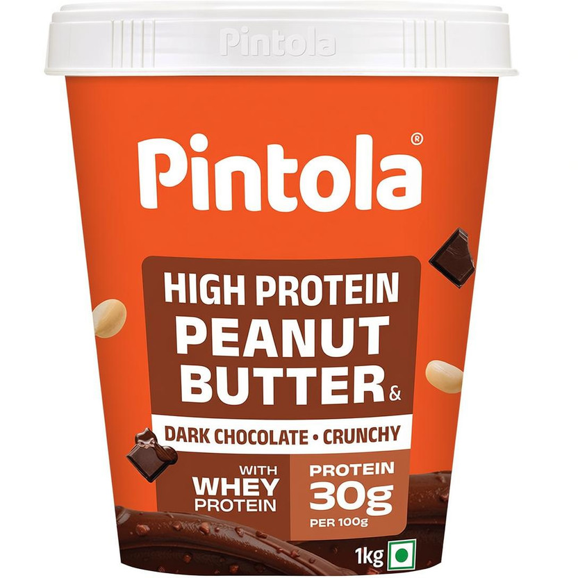 Pintola High Protein Peanut Butter Dark Chocolate (Crunchy)(1 kg)