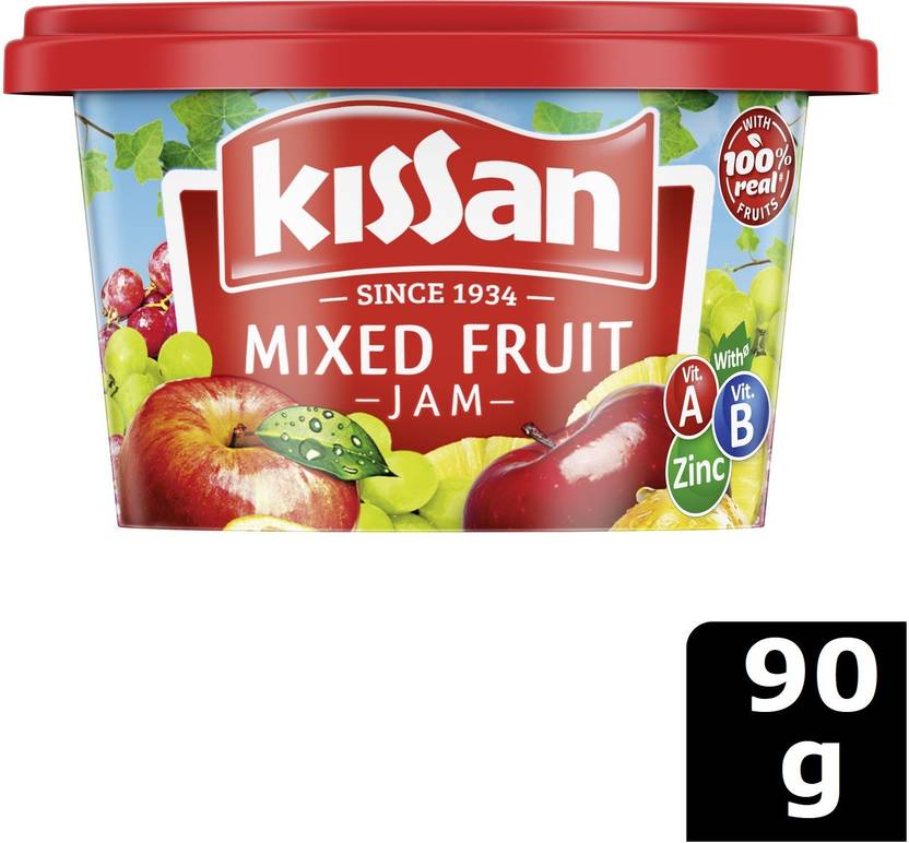 Kissan Jam Mix Fruit Tub 90 g Price in India Buy Kissan Jam Mix Fruit Tub 90 g online at