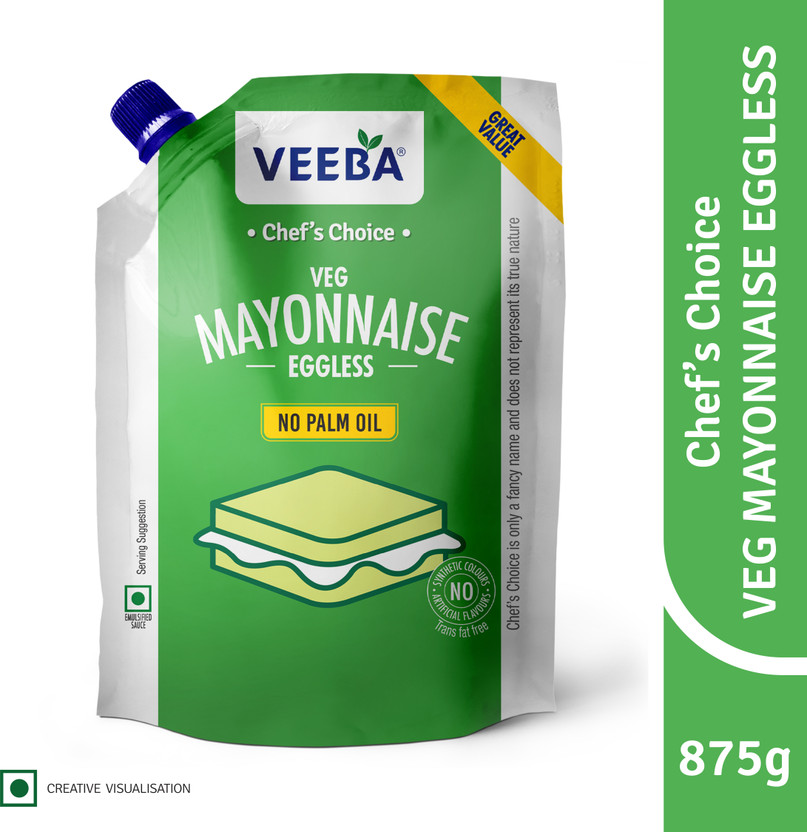 VEEBA Chef's Choice Veg Mayonnaise Eggless (875G)(800 g)
