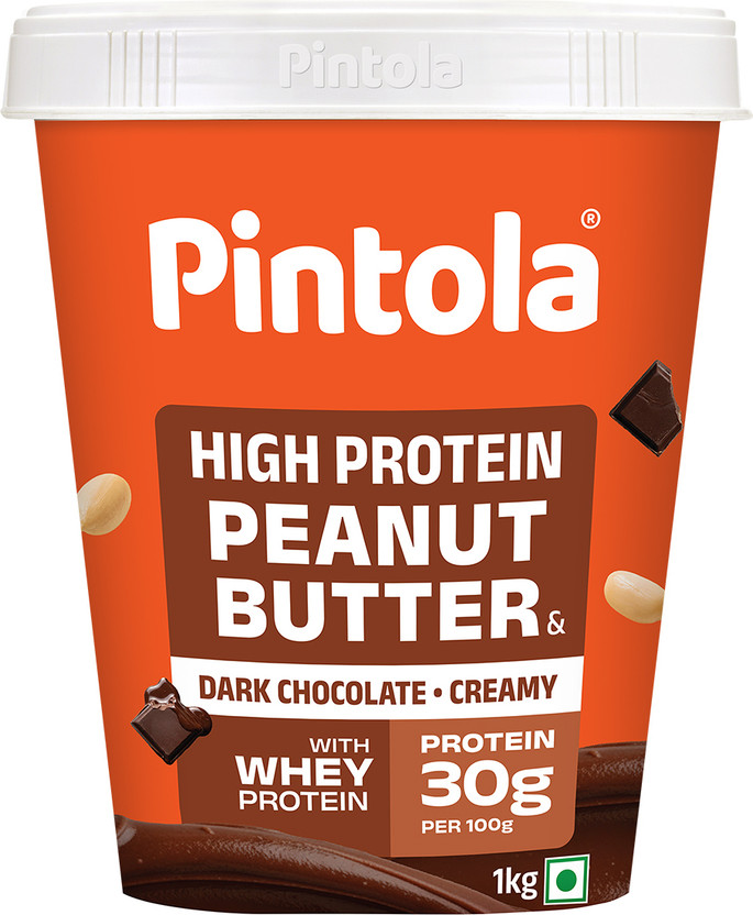 Pintola High Protein Peanut Butter Dark Chocolate (Creamy)(1 kg)