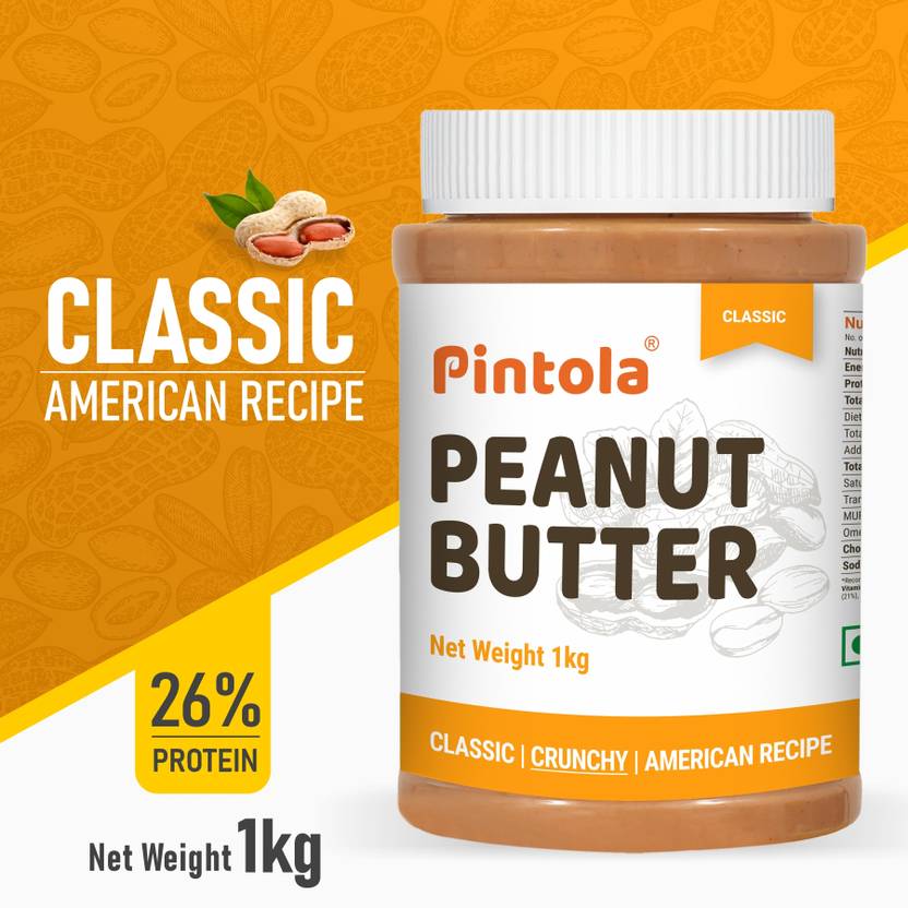 Pintola Classic Peanut Butter (Crunchy) 1 kg Price in India Buy