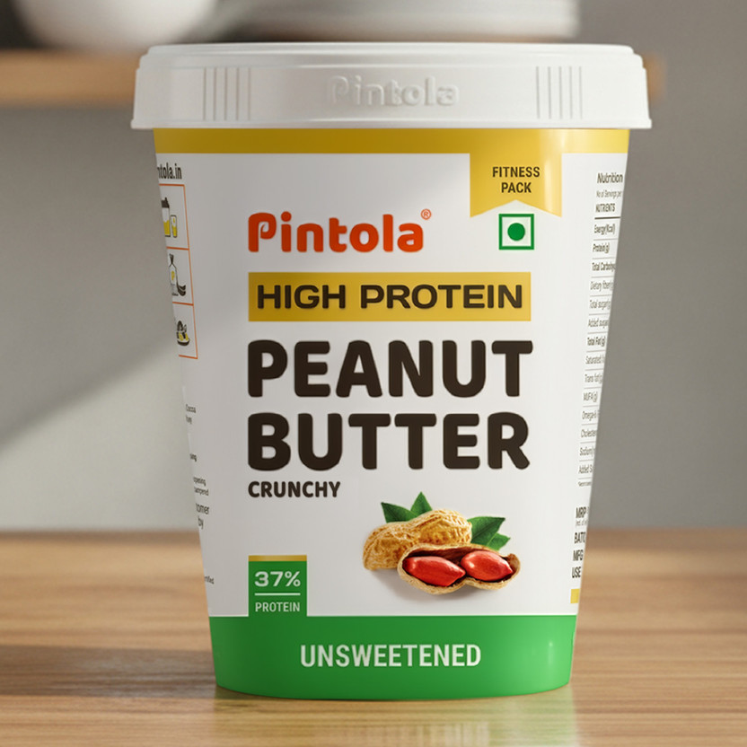 Pintola All Natural HIGH Protein Peanut Butter (Crunchy)(1 kg)