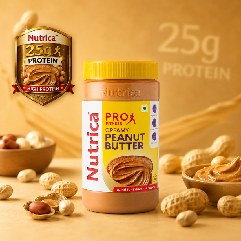 Nutrica Pro-Fitness Creamy Peanut Butter | Creamy Texture | Roasted Peanuts(899 g)