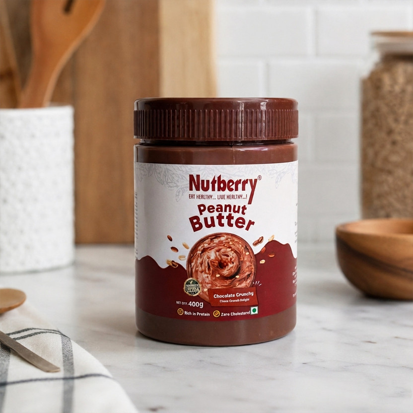 Nutberry Peanut Butter Chocolate Crunchy 400gm(400 g)