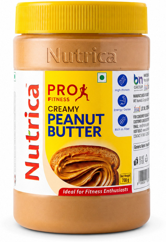 Nutrica Pro-Fitness Creamy Peanut Butter |Creamy Texture | Roasted Peanuts(700 g)