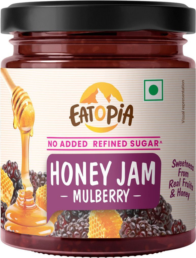 EATOPiA Sugar Free Mulberry Honey Jam | Diabetic Friendly |100% Pure & Natural(240 g)