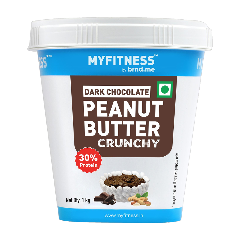 MYFITNESS Peanut Butter Dark Chocolate Crunchy Spread,30g Protein with Added Whey(1 kg)