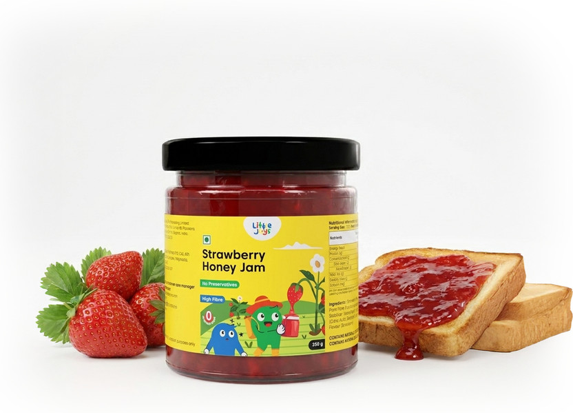 Little Joys Strawberry Honey Jam | Made with Real Strawberries & Honey | No Added Sugar(250 g)