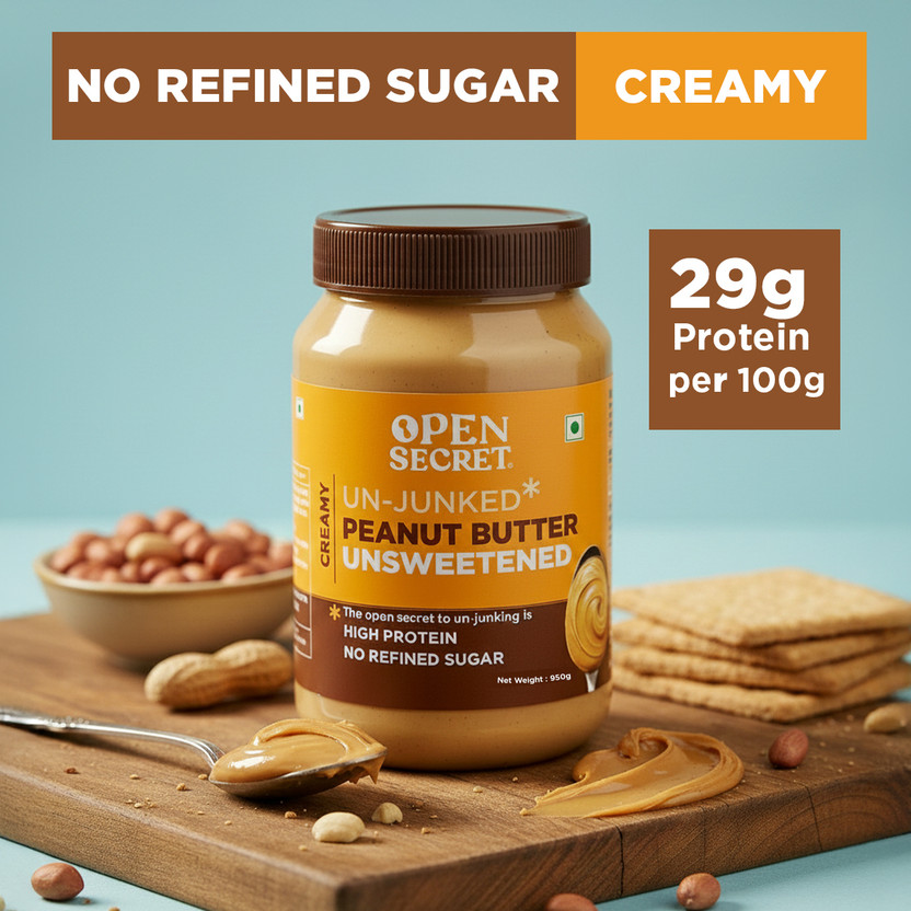 OPEN SECRET Peanut Butter-Creamy, Unsweetened, High Protein(950 g)