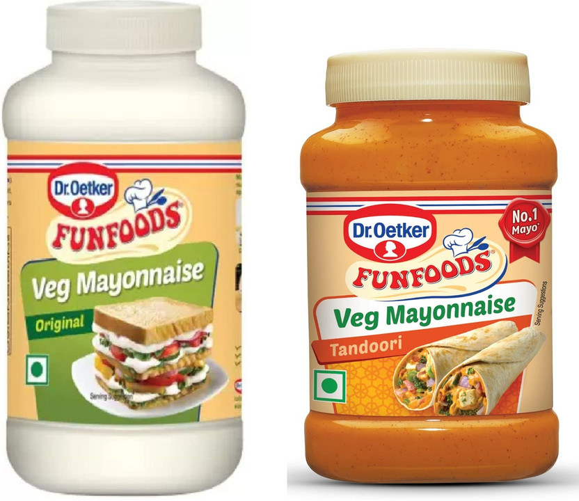 FUNFOODS VEG MAYONNAISE + TANDOORI MAYO(650 g, Pack of 2)