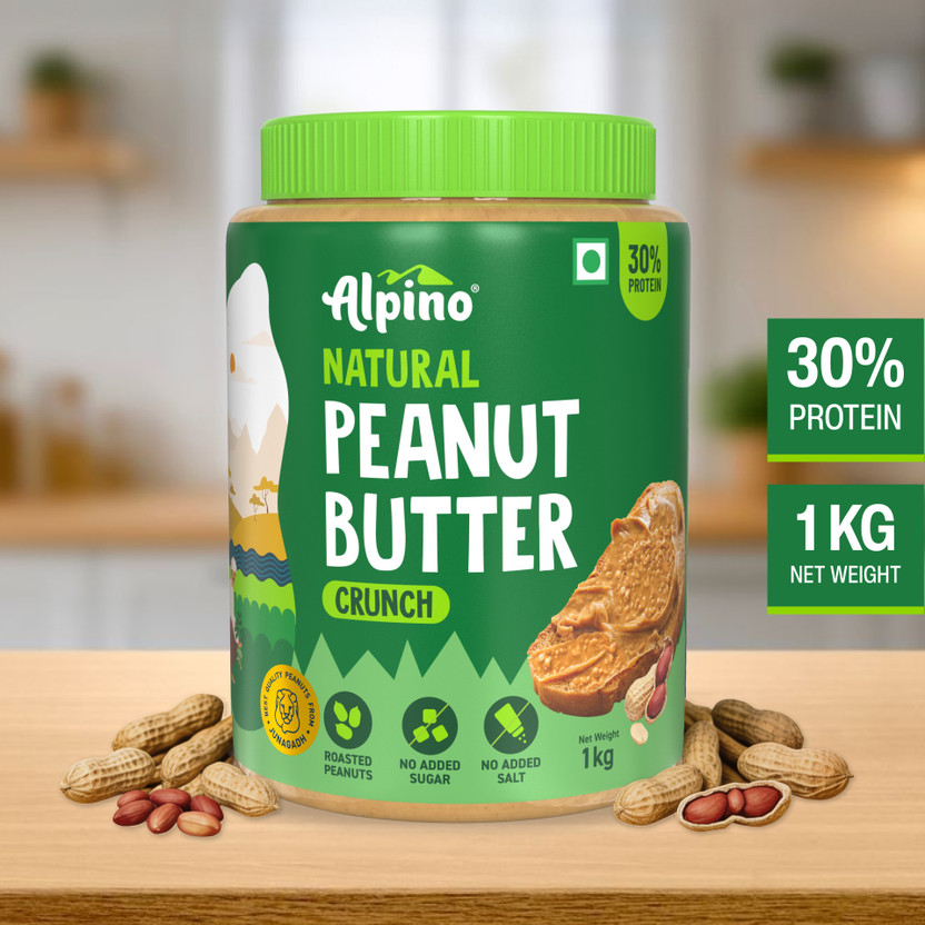 ALPINO Natural Peanut Butter Crunch Unsweetened(1 kg)