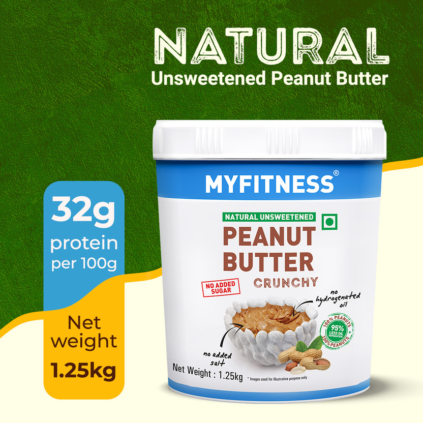 MYFITNESS Natural Peanut Butter (Crunchy)(1250 g)