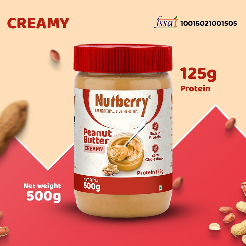 Nutberry PEANUT BUTTER CREAMY 500GM(500 g)