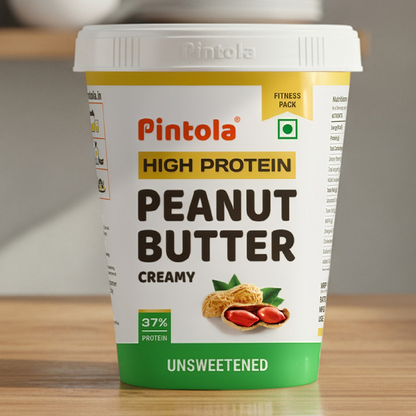 Pintola All Natural HIGH Protein Peanut Butter (Creamy)(1 kg)