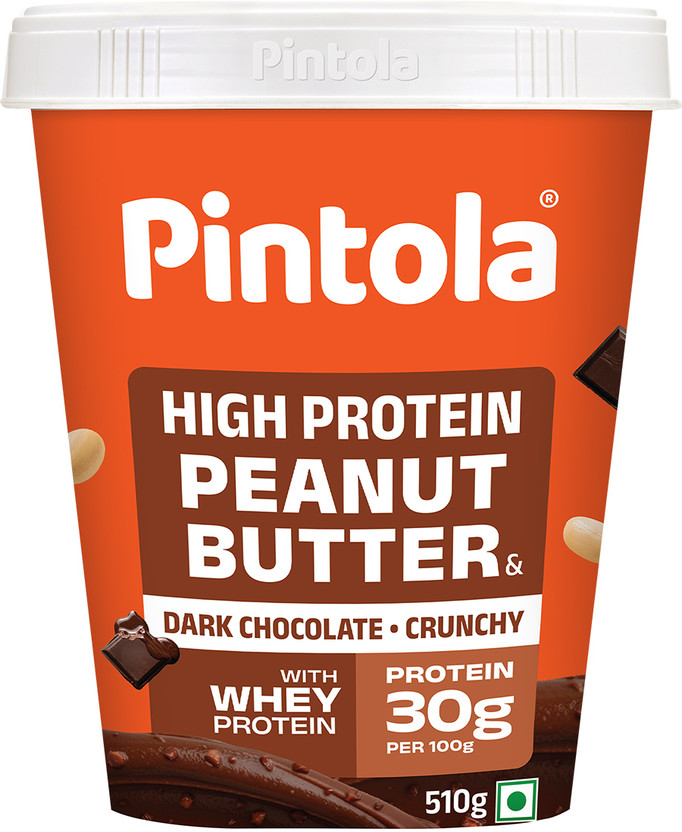Pintola High Protein Peanut Butter Dark Chocolate (Crunchy)(510 g)