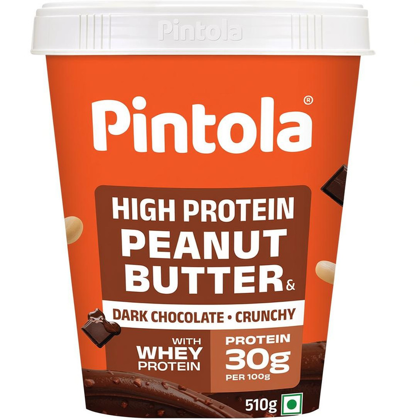 Pintola High Protein Peanut Butter Dark Chocolate (Crunchy)(510 g)