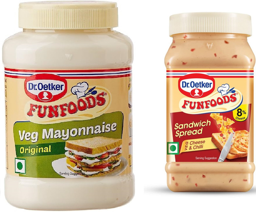 FUNFOODS veg mayonnaise + cheese n chilli(500 g, Pack of 2)