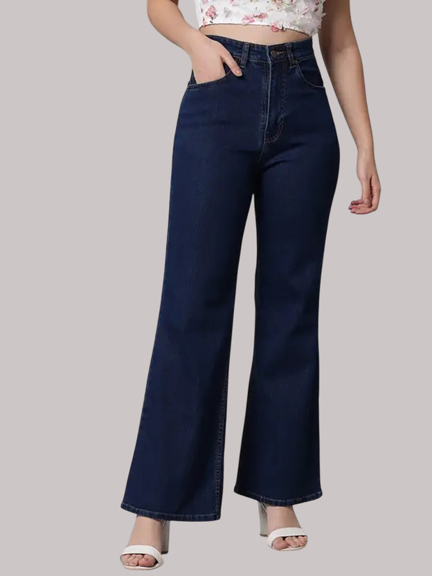 KOTTY Flared Women Dark Blue Jeans